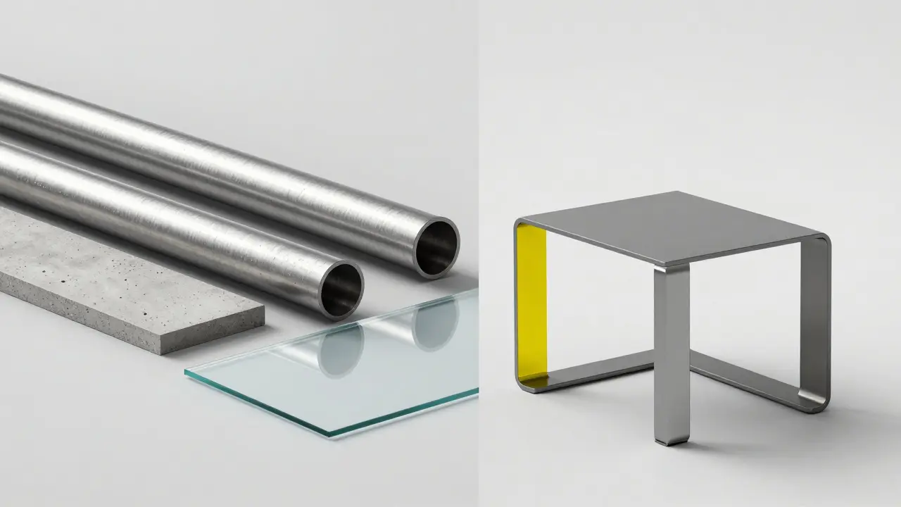 Conceptual illustration of industrial materials forming a functional design.