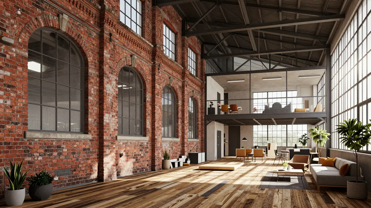 Old brick factory converted into modern lofts